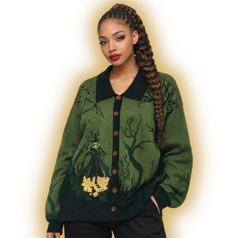 Wicked Elphaba Witch of the West Forest Women's Cardigan